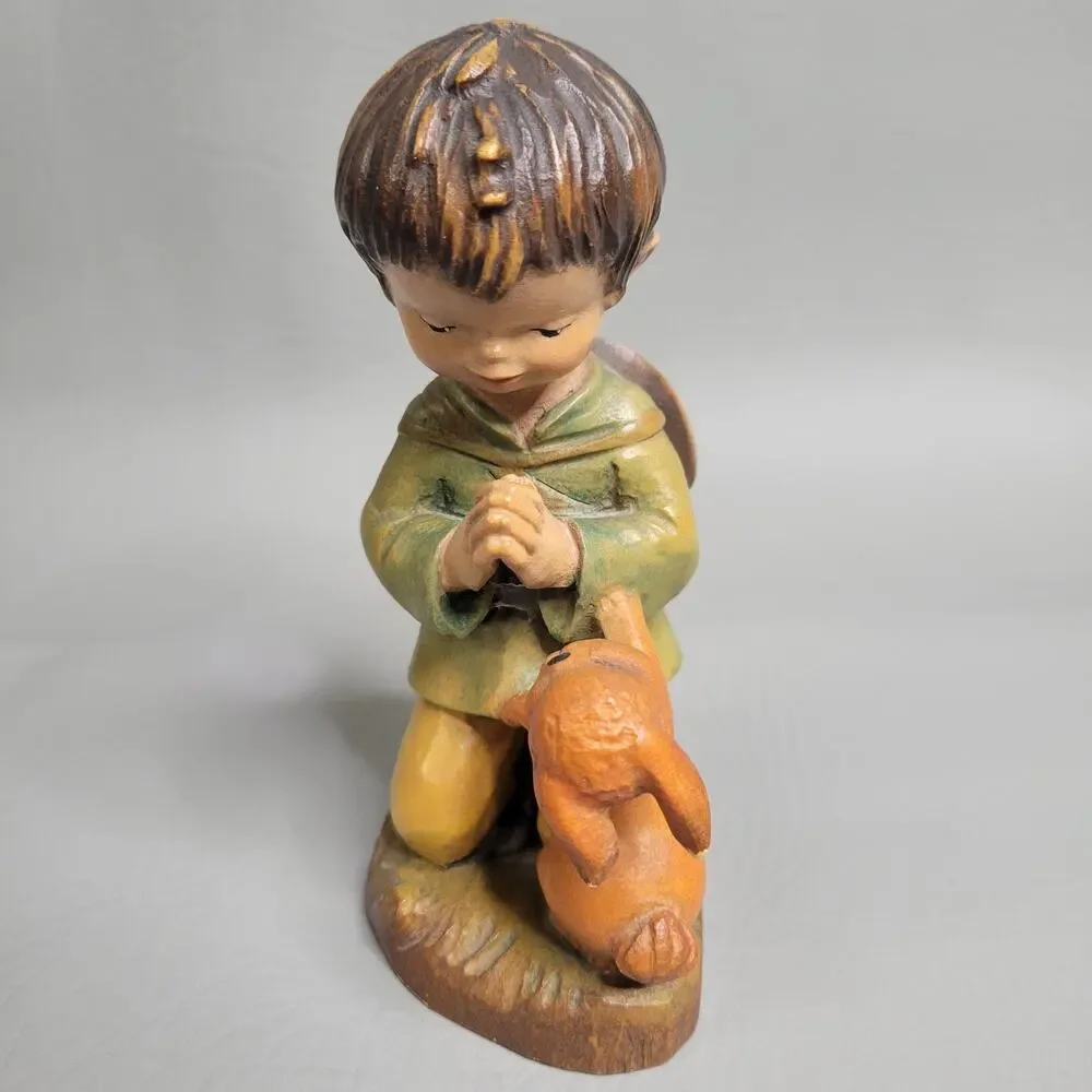Vtg Anri Ferrandiz Wooden Figurines The Prayer Girl Flowers Summertime Inspector